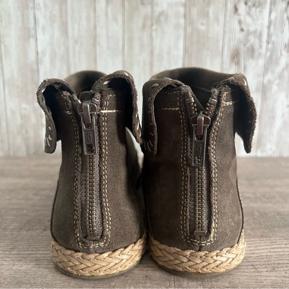 UGG Varney Suede Boho Womens Boots Ankle 10 - Picture 4 of 6